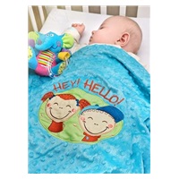 Baby double-sided blanket Sensillo Hey Hello 75x100 cm