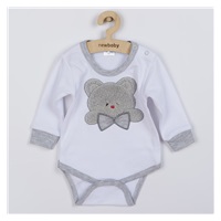 Luxury New Baby Honey Bear long sleeve baby bodysuit with 3D application, size 62 (3-6m)