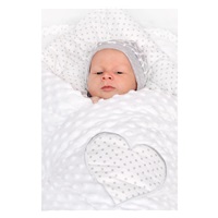 Luxury New Baby Minky Wrap White 73x73 cm