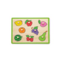 Children's wooden puzzle with handles Viga Fruit