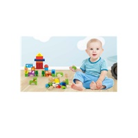 Wooden blocks for children Viga Farm 50 pieces