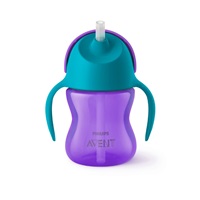 Magic cup with flexible straw Avent 200 ml purple