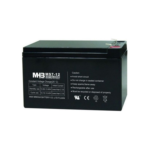 Pb battery MHB VRLA AGM 12V/7Ah (MS7-12)-faston 6,3 mm