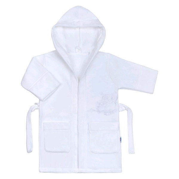 Baby Bathrobe New Baby Owls white, size 110 (4-5y)