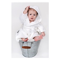 Baby Bathrobe New Baby Owls white, size 110 (4-5y)