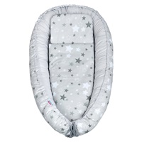 Luxury baby nest with blankets New Baby white and grey stars