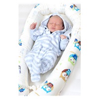 Luxury baby nest with blankets New Baby white and grey stars