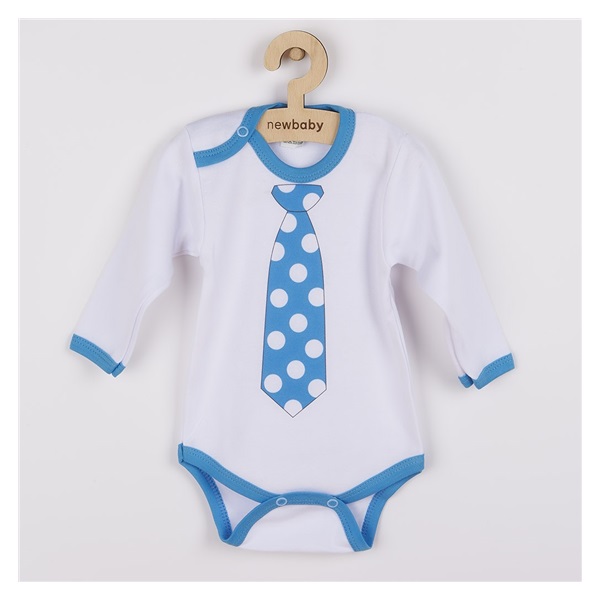 New Baby printed body with turquoise tie, size 74 (6-9m)