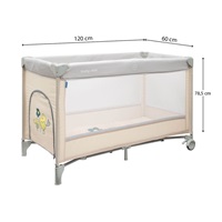 Baby Mix Travel Cot Sparrows beige