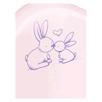 Baby potty with lid Bunny pink