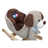 Rocking toy with melody PlayTo doggy grey-brown