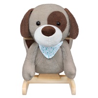 Rocking toy with melody PlayTo doggy grey-brown