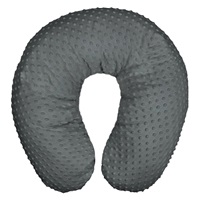 Universal nursing pillow in Minky Womar grey dark