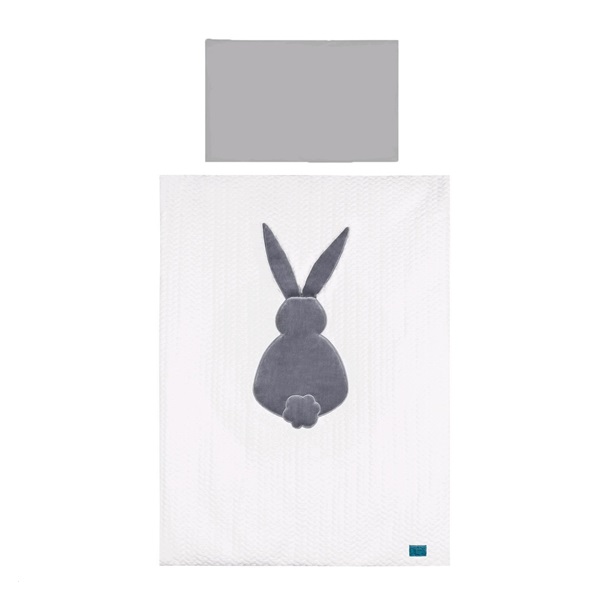 3-piece bedding Belisima Rabbit 100/135 white-grey