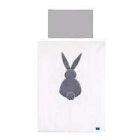 5-part bed linen Belisima Rabbit 90/120 white-grey