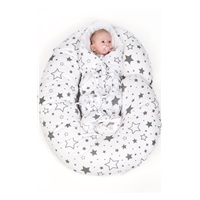 Classic lace-up wrap New Baby white stars grey