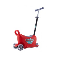 Milly Mally red Snoop 3in1 children's scooter with guide bar