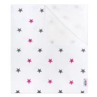 Waterproof flannel pad New Baby stars pink