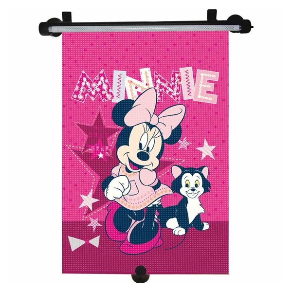 Minnie car sun blind dark pink