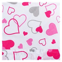 Classic lace-up wrap New Baby pink hearts