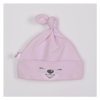 Cotton baby cap Bobas Fashion Lucky pink, size 62 (3-6m)