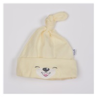 Cotton baby cap Bobas Fashion Lucky cream, size 62 (3-6m)