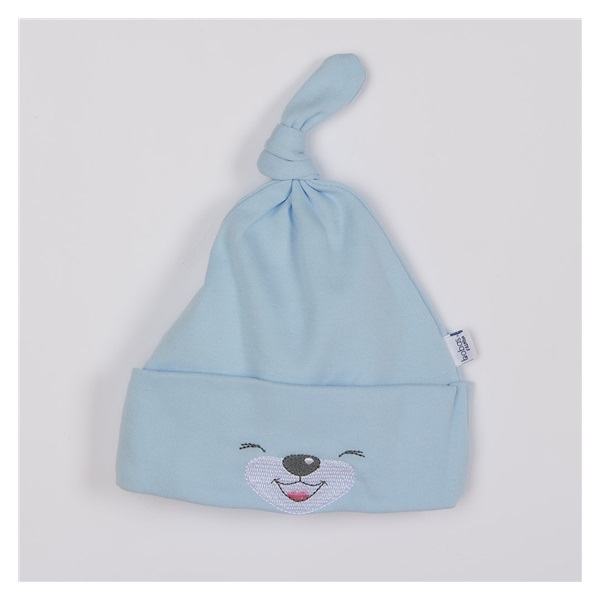 Cotton baby cap Bobas Fashion Lucky blue, size 62 (3-6m)