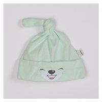 Cotton baby cap Bobas Fashion Lucky green, size 68 (4-6m)