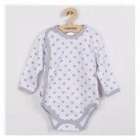 New Baby Classic II baby body grey with stars, size 62 (3-6m)