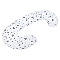 Universal C-shaped nursing pillow New Baby stars grey