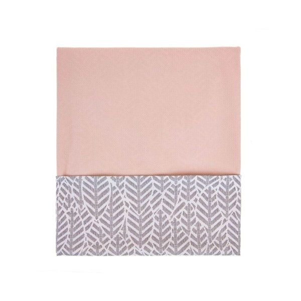 Baby double-sided blanket Velvet Womar 75x100 grey-salmon