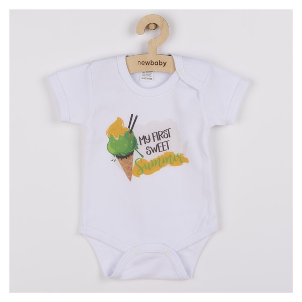 Printed body New Baby MY FIRST SWEET Summer green, size 56 (0-3m)