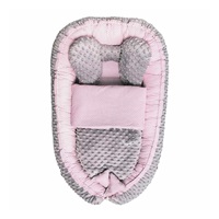 Baby nest with blanket Minky Sweet Baby Belisima pink