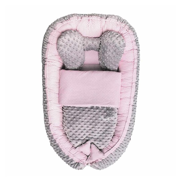 Baby nest with blanket Minky Sweet Baby Belisima pink