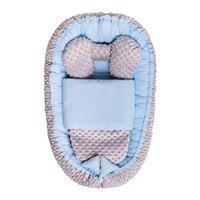 Baby nest with blanket Minky Sweet Baby Belisima blue