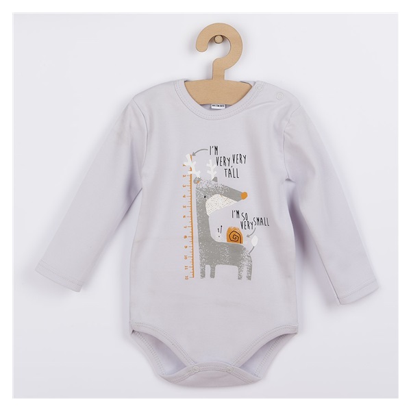 Baby long sleeve body Amma grey, size 86 (12-18m)