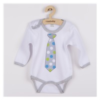 New Baby printed body with tie with polka dots, size 80 (9-12m)