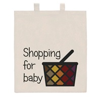 Cotton shopping bag natural with print New Baby