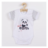 Baby body with short sleeves New Baby Panda, size 74 (6-9m)