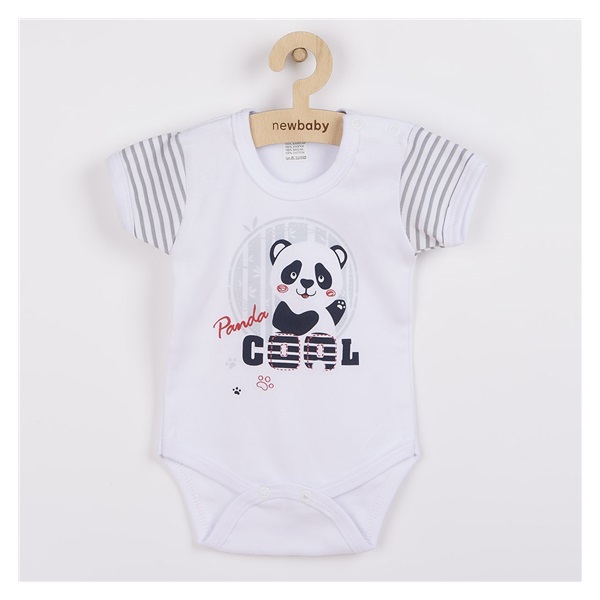 Baby body with short sleeves New Baby Panda, size 74 (6-9m)