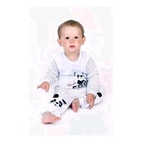 Baby body with short sleeves New Baby Panda, size 74 (6-9m)