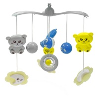 Carousel above the crib with light projector Baby Mix grey