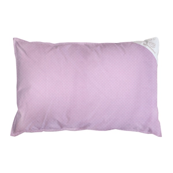 Pillowcase pink with polka dots - 60x40cm