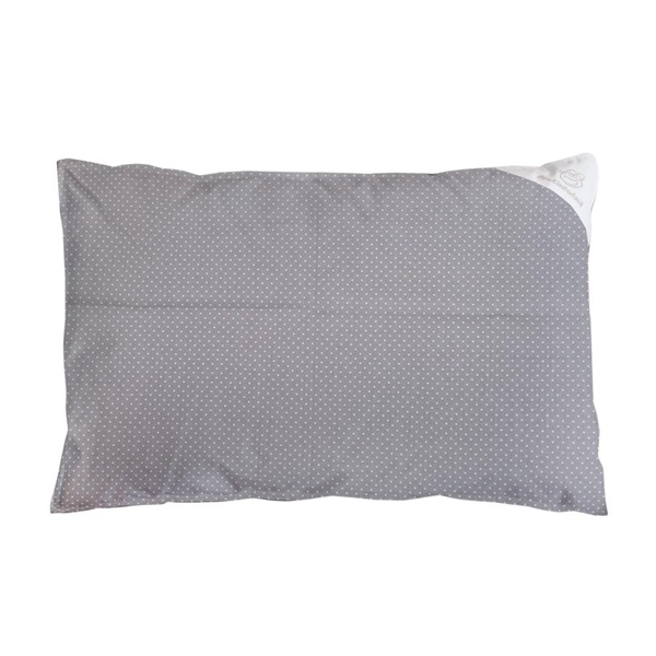 Pillowcase grey with polka dots - 60x40cm