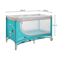 Baby Mix travel cot Teddy Bear blue