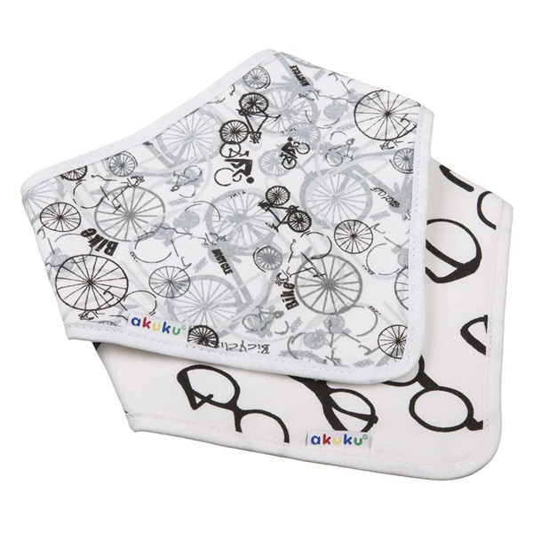 Baby bib-scarf Akuku 2 pcs round-glasses