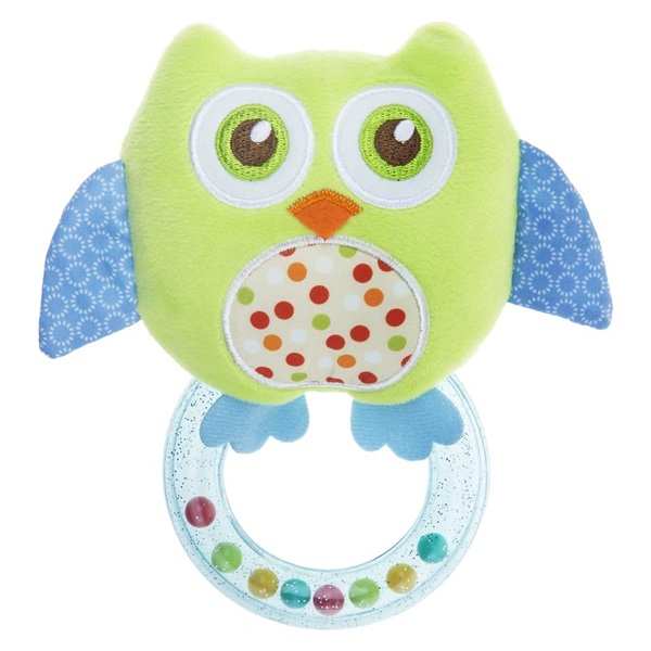 Dětské plyšové chrastítko Akuku sova