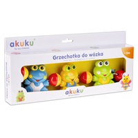 Baby rattle for stroller Akuku frog