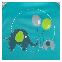 Baby Mix Elephants blue travel cot with hanging bed