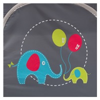 Baby Mix Elephants grey travel cot with hanging bed